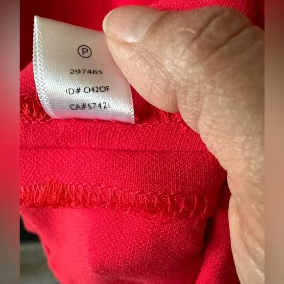 Loft Womens Red Round Neck Sleeveless Lined Fit & Flare Dress 6 Petite - Picture 5 of 7